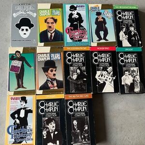 13 cassettes of Charlie Chaplin
